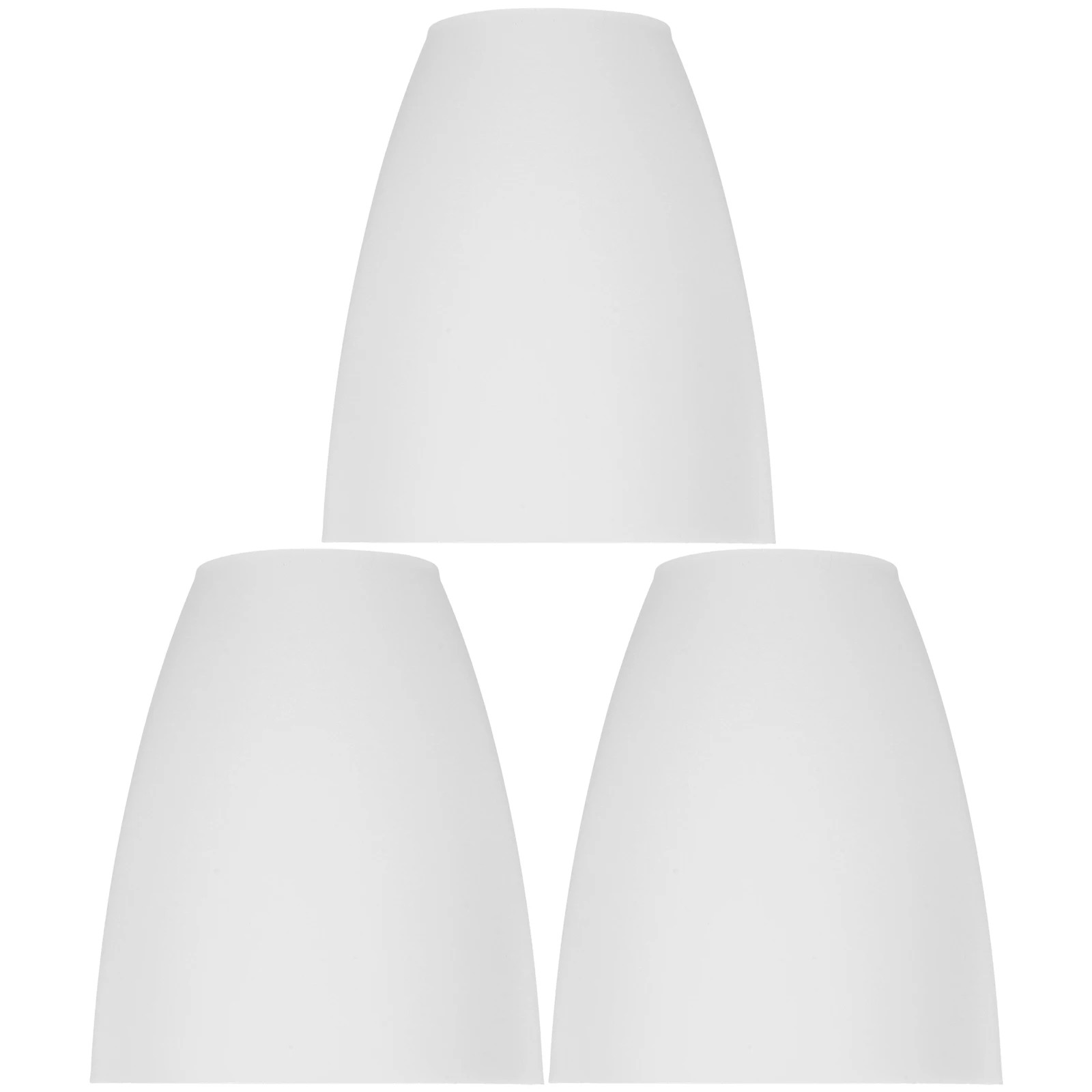 

3Pcs Flat Plastic Lampshade 30mm White E14 Minimalist Modern Decorative Light Cover for Bedroom Living Room Study Hotel