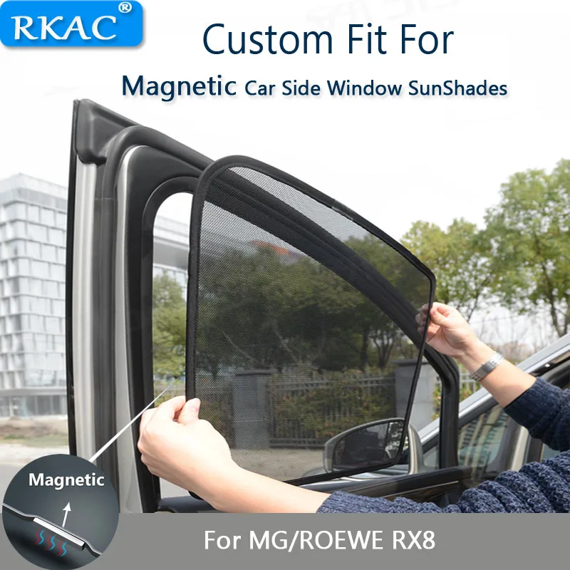 CUSTOM FIT Magnetic Car Side Window Sun Shades Cover Mesh car curtain Sun visor outside travel For MG ROEWE RX8