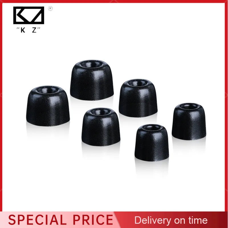 KZ FT01 High-End Memory Cotton Ear-Tips Ear Plugs Earphones In Ear Monitor Wired Headphones Noise Isolating Ear Pads Headset