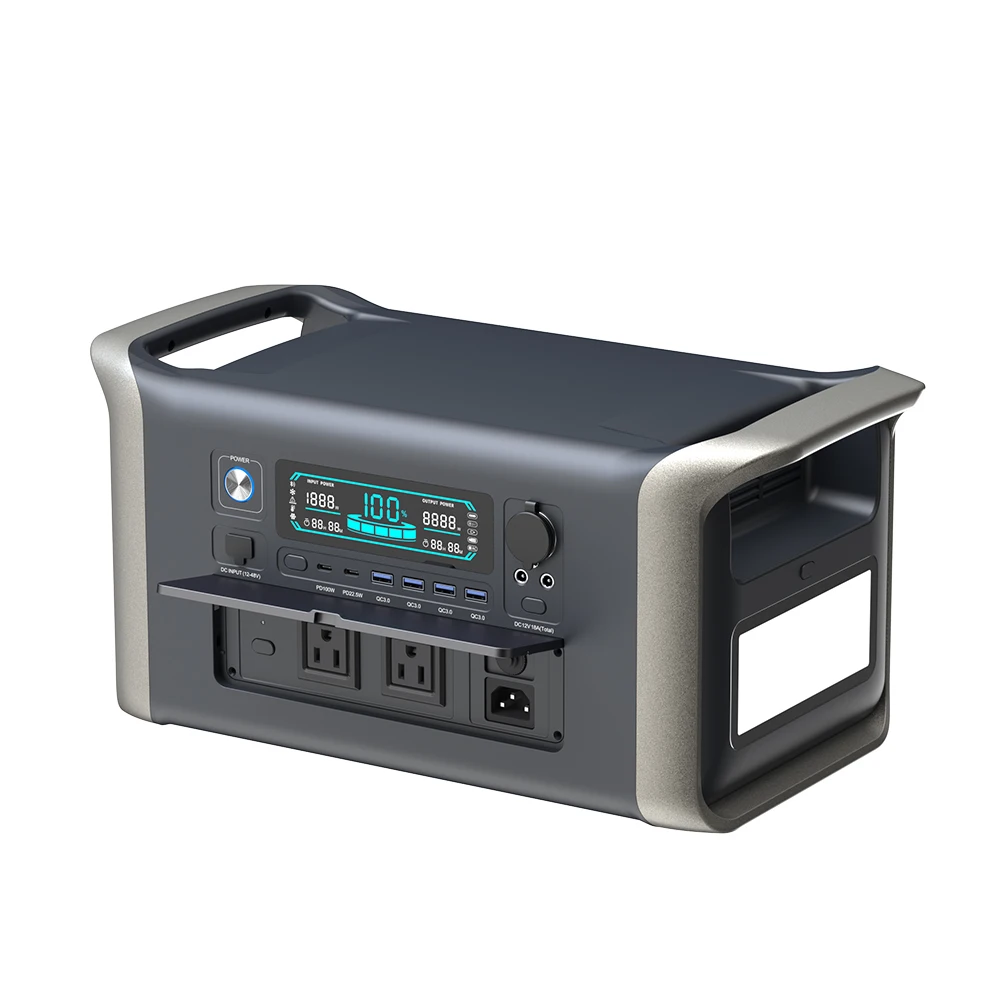 

Pure Sine Wave 1024Wh Lifepo4 Battery Power Bank 220V 240V Compact Solar Generator Portable Power Station 1800W Inverter