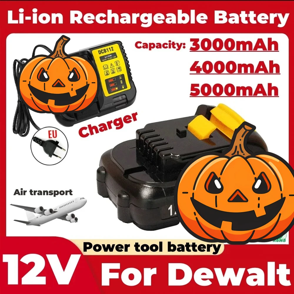 

Super Hot Selling for Dewalt DCB120 Li-ion Batteries 12V 3Ah/4Ah/5Ah Battery DCB124 DW089LG DCD701F2 Power Tools/Laser Level