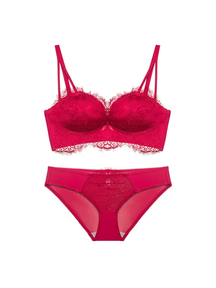 Sexy Spitzen-BH zum Push-Up für Frauen – reine französische Spitzen-Dessous zum Anheben kleiner Brüste, größer aussehen und verhindern ein Durchhängen, T-Shirt-BH-Abdeckung