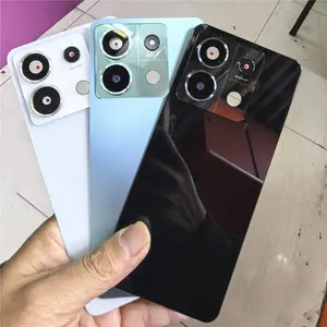 Bilashmart Xiaomi Redmi Note 13 Pro 5G 2312DRA50C Battery Cover Back Glass Panel Rear Housing Case With Camera Lens Repair Parts