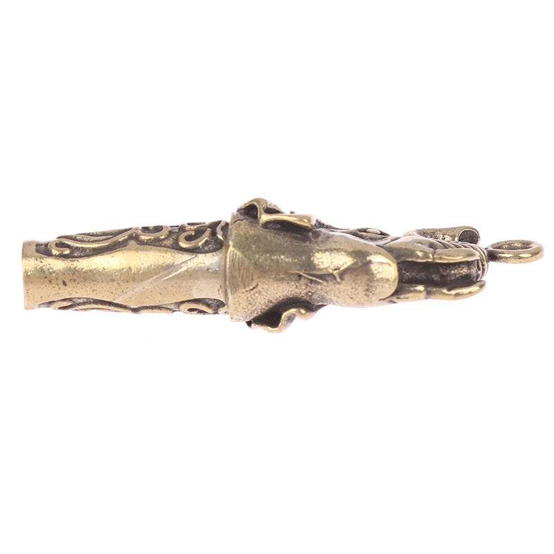

1Pc Brass Metal Treble Training Wilderness Survival Pendant Elephant Whistle Antique Keychain Outdoor Survival Whistle