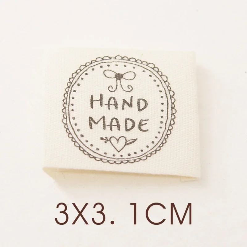 Spot cotton handmade cloth label folded tulip bush lace bow style label fabric accessories clothing tags