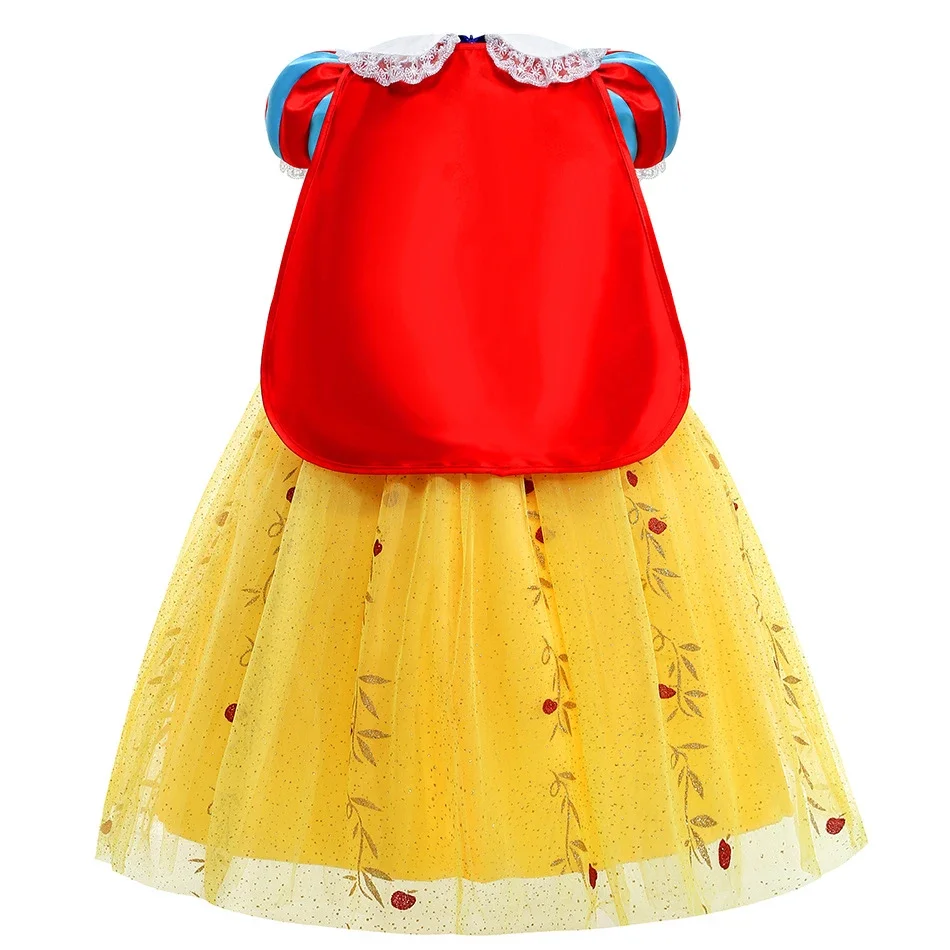 Girls Snow White Dress Children Party Birthday Dress 2-10Y