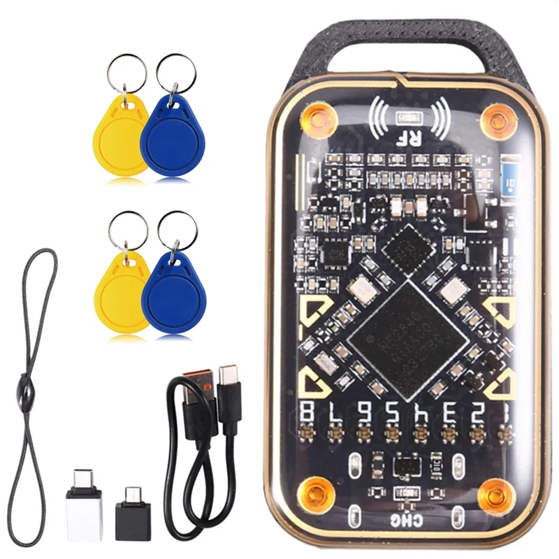 

B29C-125K 13.56Mhz Chameleon Ultra Upgrade Smart Card Emulator+4XCUID Keychain RFID Smart Chip Reader Card Decode Duplicator