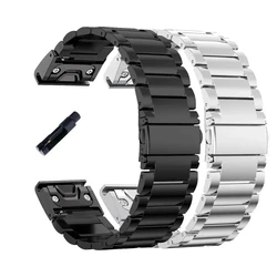 22mm 26mm Stainless Steel Strap For Garmin Fenix7 7X 7S 6S 6X 6Pro 5X 5S 5Plus Quick Release Wristband Tactix 7Pro Epix2 Band