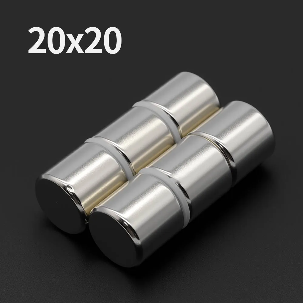 

20x20mm Powerful Neodymium Magnet N35 NdfeB Permanent Magnetic imanes Round Super Strong Fridge Magnets DIY