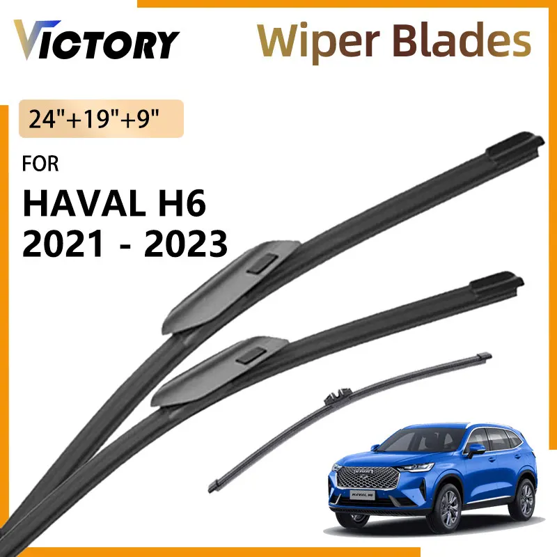 Front Rear Wiper Blades Set For Haval H6 PHEV 3th Gen 2021 2022 2023 Hybrid HEV GT Windshield Windscreen Window Brushes 24\