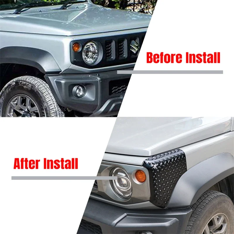 

4PCS Car Front Rear Fender Tailgate Angle Wrap Decoration Guard Cover Trim Auto Sticker For Suzuki Jimny JB6JB74 2018-2022