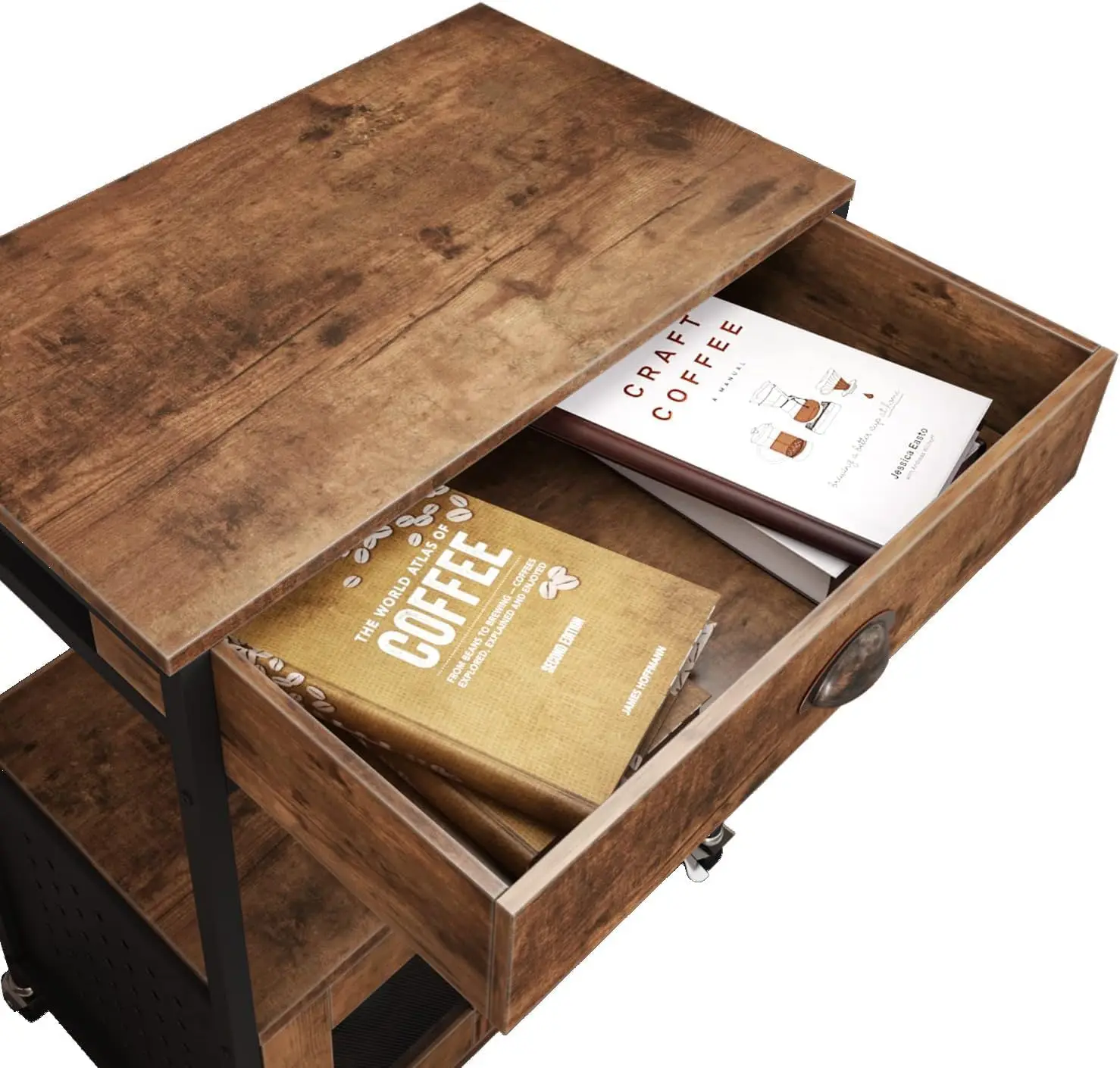 طاولة محطة قهوة على عجلات لغرفة المعيشة، المدخل، غرفة الطعام، المطبخ #3