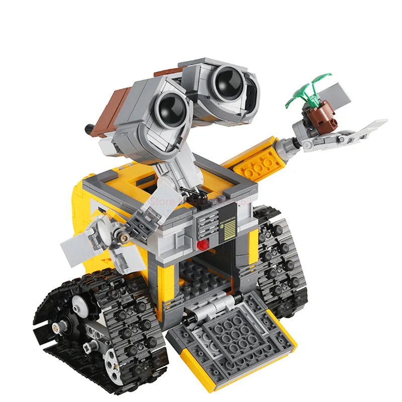 687PCS Disney Pixar Walle Movie Wall.e Eva Robot Moc DIY Model Building Blocks Bricks Sets Classic Doll Toys For Children Gift