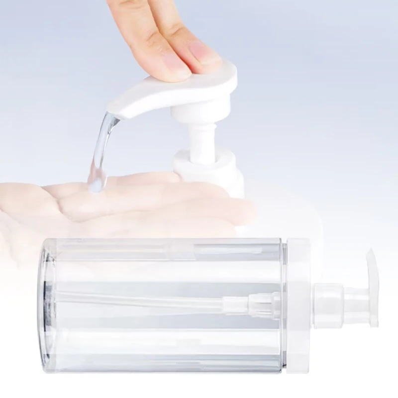 

New 500/1000ml Pump Bottle Dispenser Refillable Bottles Wide Mouth Style Refillable Empty for Travel Shower Soap Storage Bottle