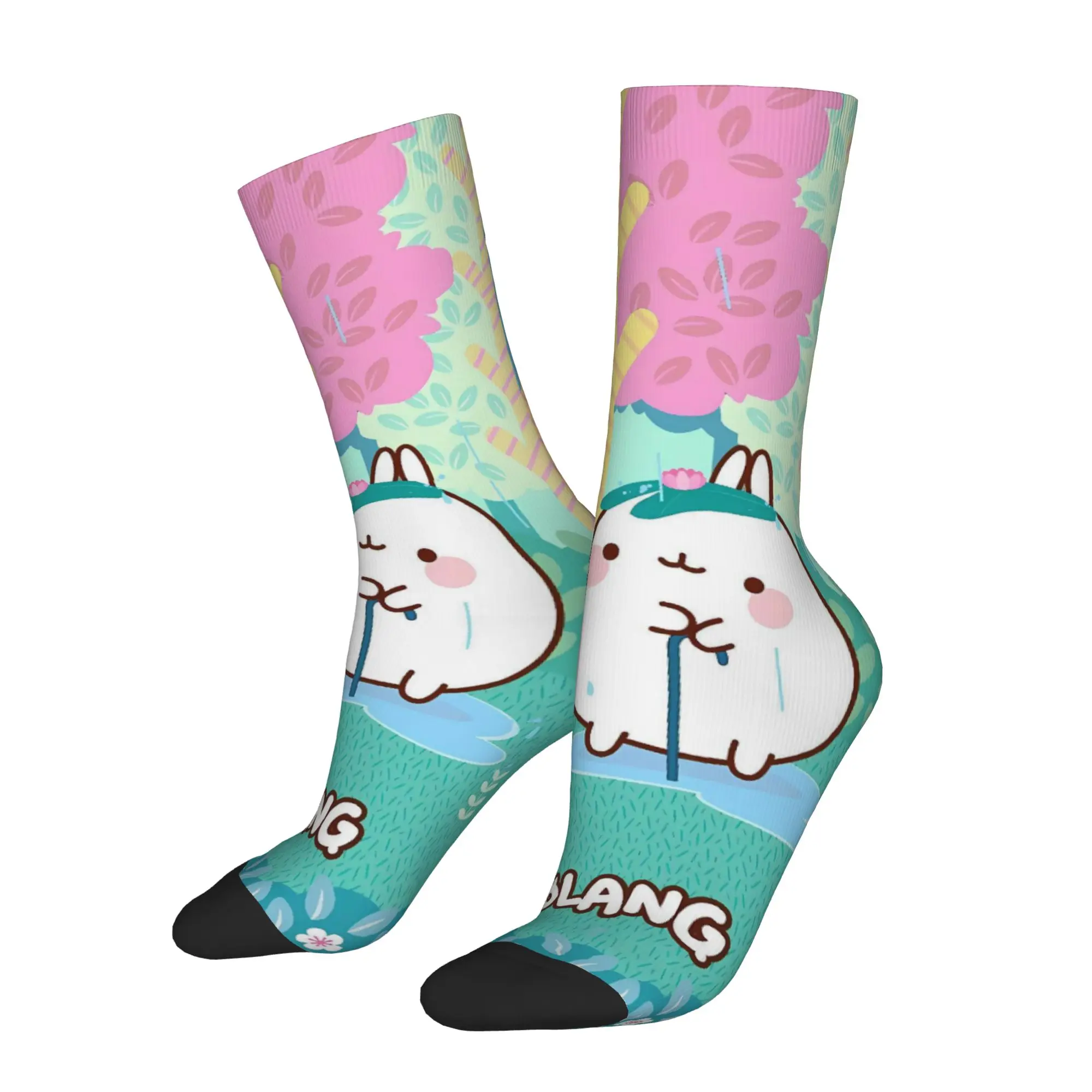 

Molang Funny Cartoon Socks Funny Stockings Spring Anti-Slip Men Socks Soft Design Running Socks