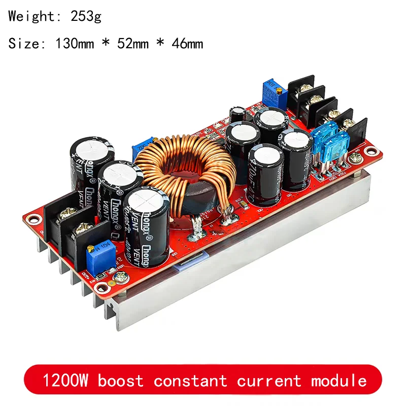 1200W high-power DC-DC boost constant voltage constant current adjustable vehicle charging power supply module