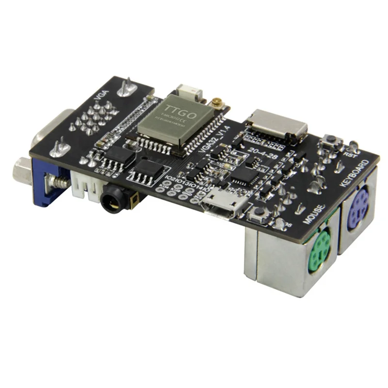 

TTGO VGA32 VGA ESP32 PSRAM Module V1.4 Controller PS/2 Mouse Keyboard Graphics Library Game ANSI/VT Terminal Circuit G