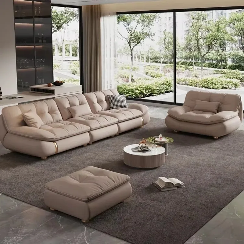 New Arrival Living Room Sofas Modern Luxury Italian Loveseat Lounge Sofa Puff Modern Loveseat Couch Wohnzimmer Home Furniture