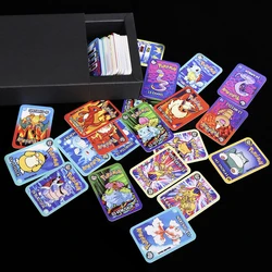 Collection de cartes Pokémon Lote De Tazos, cartes à puces Elma, version invitation des années 90, ensemble complet, renforcement de l'enfance réangulaire, cadeau Tasos, 50 pièces