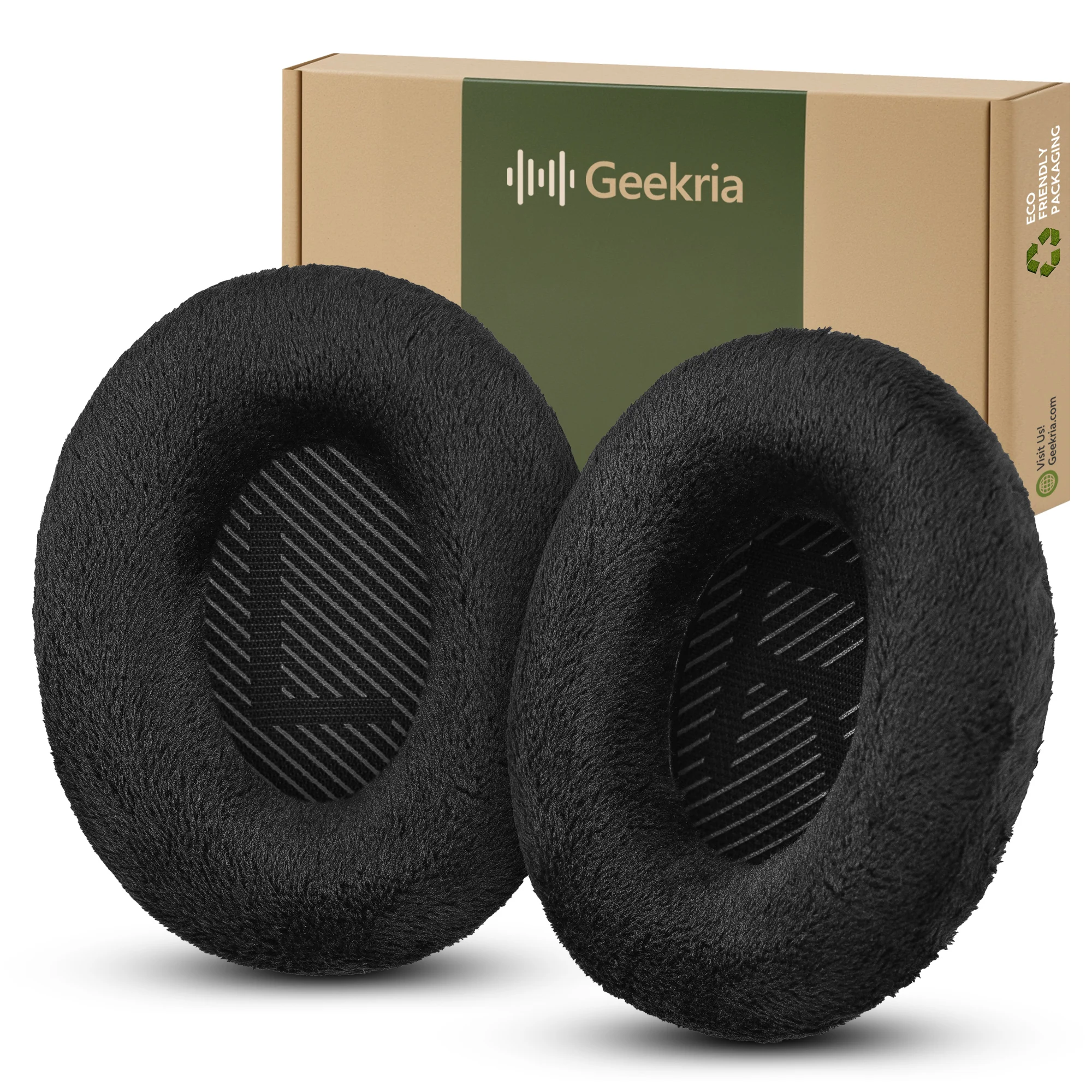 Wymienne nauszniki Geekria z weluru, poduszki na uszy z pianki memory do słuchawek Bose QC SE QC45 QC35 II QC35 II Gaming QC15 QC25 AE2 AE2i AE2w — zdjęcie produktu 1