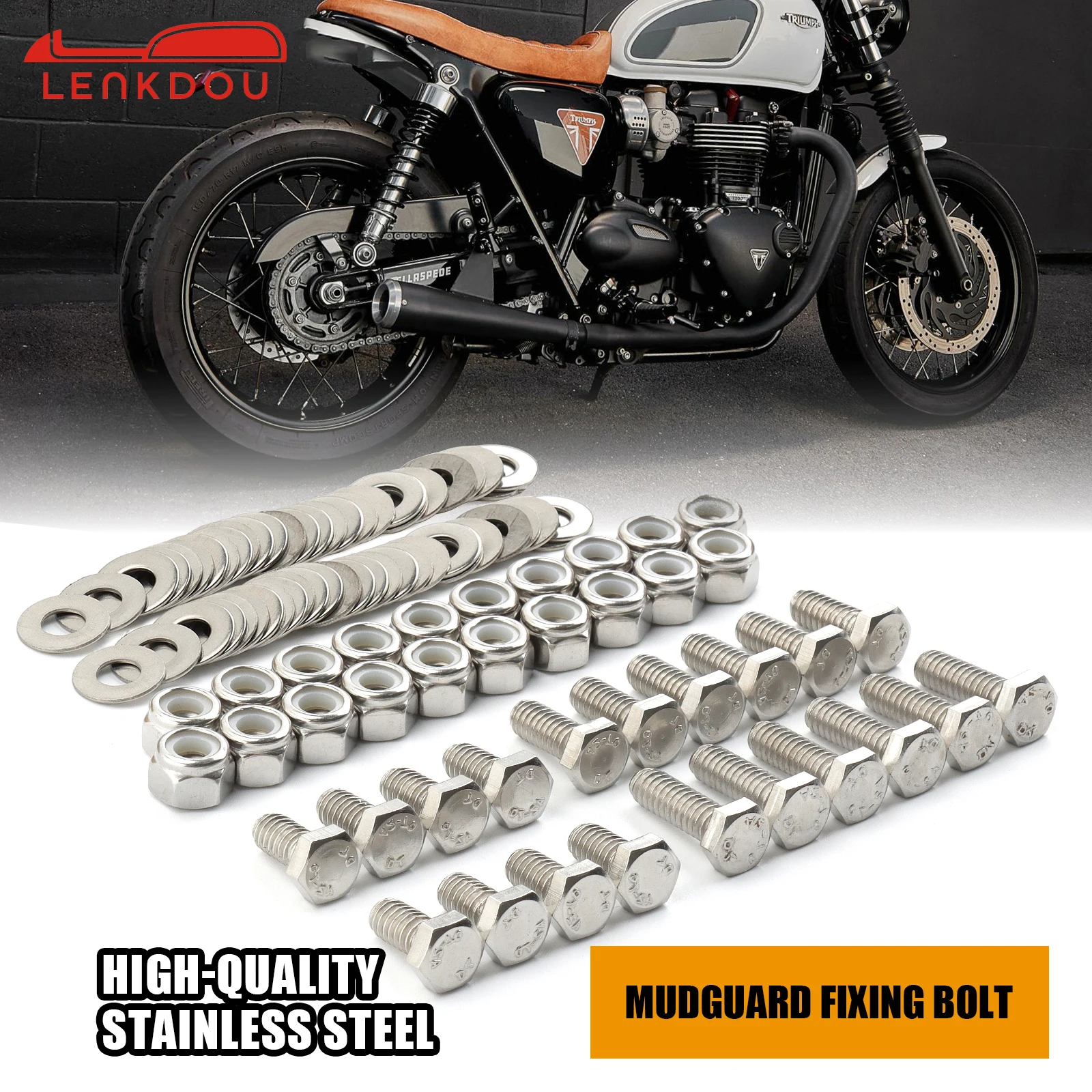 Motorcycle Mudguard Fixing Stainless Bolt Nut Washer Kit Fit For Triumph Bonneville T100 T120 T140 T140V TR25W BSA A65 Starfire