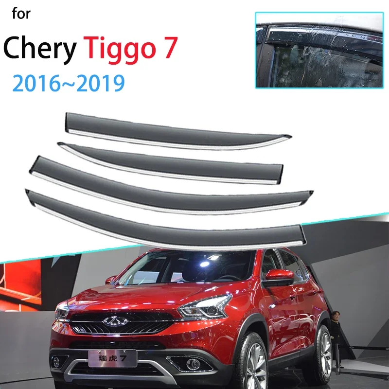 

Car Side Windows Visors Awning Sun Cover for Chery Tiggo 7 T15 2016 2017 2018 2019 Deflector Winshield Shades Guard Accessories