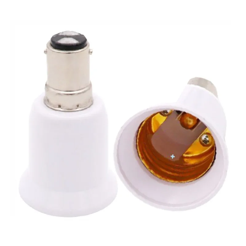 B15 to E27 Led Lighting Lamp Holder Converter Screw Bulb Socket Adapter LED Saving Light Halogen Lamp Bases 3A 220V White