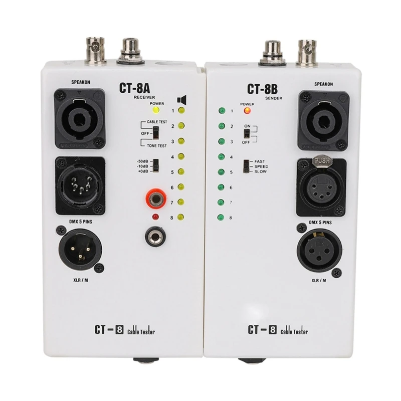 

Audiotory Line Tester CT8 For RJ45 TRS Networking Cable Tester Easy to Use for Stage Technicians and Recording Studios