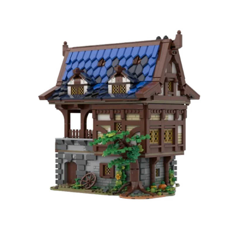 Spot MOC-156130 Medieval Armory Architecture Series House Puzzle DIY Toy Model Ornament Gift