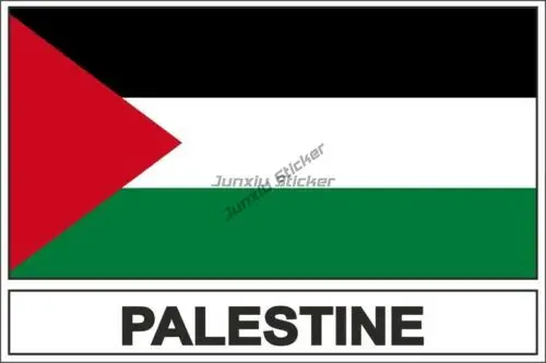 PS Palestine Flag Emblem Creative PVC Stickers for Motorcycle Bycicle Camper Van Bicycle Car Window Wall Decal Accessories