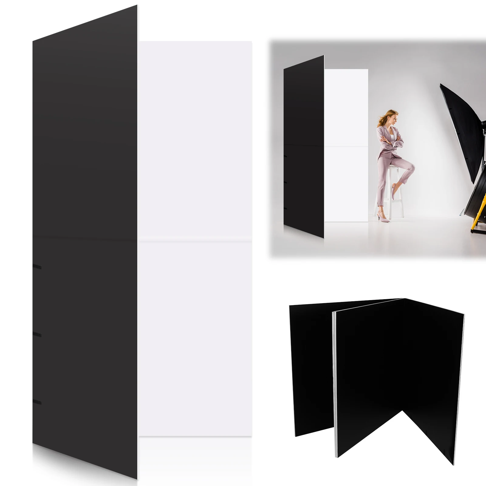 100x100cm Photography Light Reflector Cardboard Collapsible Portable Light Reflector for Product Jewelry Still Life Shooting