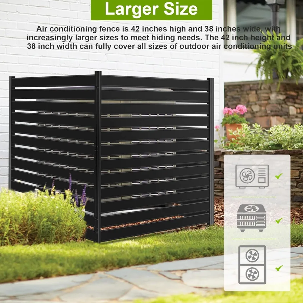 Schermo per recinzione del condizionatore d'aria W x H, recinzione per la privacy del bidone della spazzatura a 3 pannelli, pannelli per recinzione per la privacy per piscina all'aperto e altre unità
