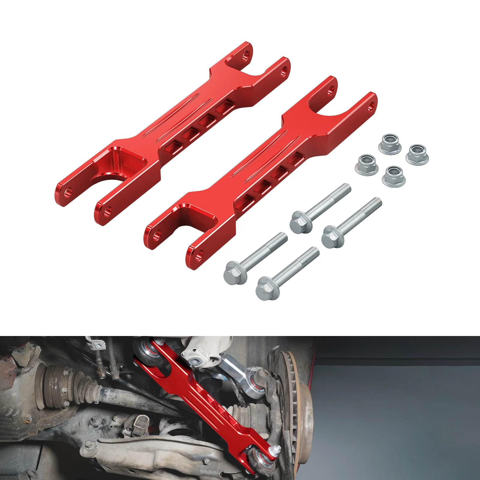 

BEVINSEE Rear Trailing Arm Set for BMW E90 E91 E92 E93 E82 E88 X1 E84, Replace for 33 32 2 406 291, 33 32 6 763 477