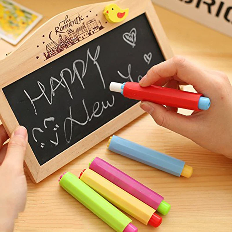 5X Chalk Holder Case Cover For Plastic School Adjustable Replacement Chalk Cover Color Random