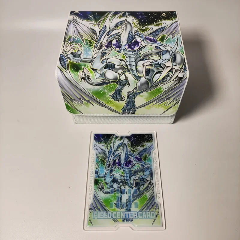 Yu Gi Oh Acg Cards Box Stardust Dragon Anime Game Ocg Tcg Ptcg Trading Card Storage Box Pu Leather Collection Box 100+