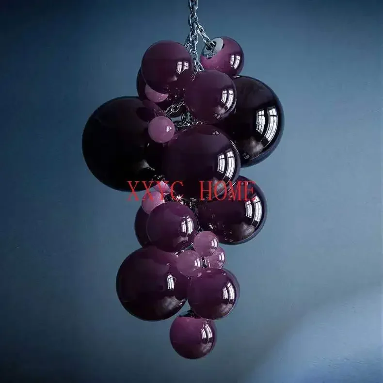 Grape chandelier suspended in the stairwell, designer's club art lighting fixtures
