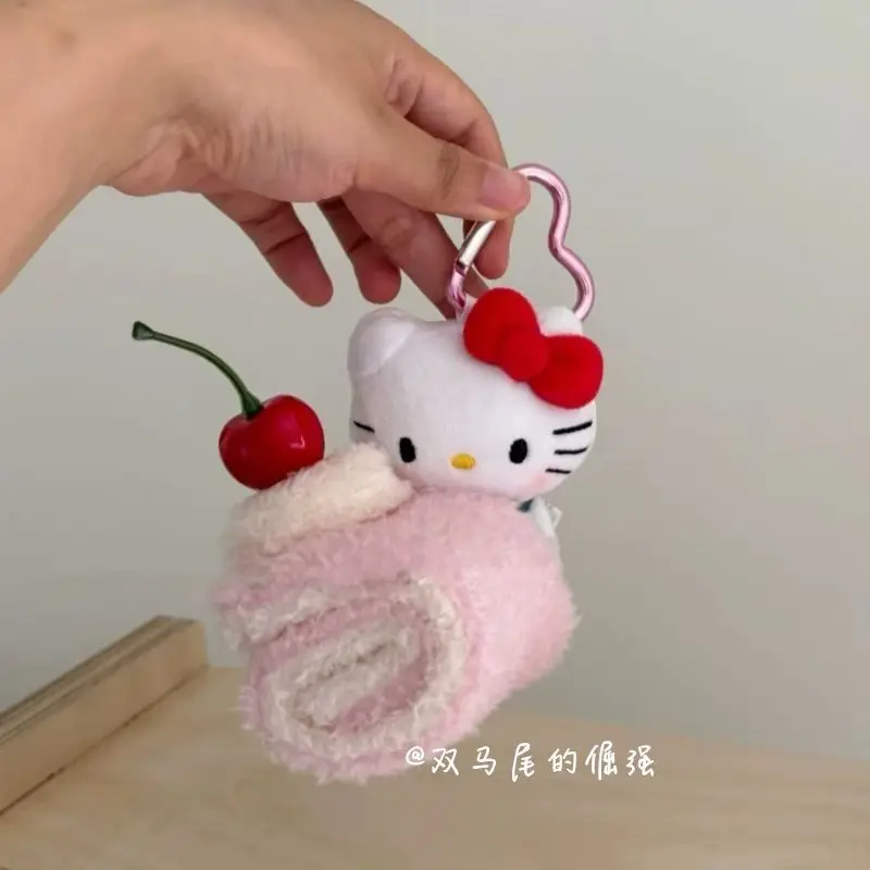 

Kawaii Hello Kitty Sanrio студенческая милая мультяшная плюшевая игрушка брелок для ключей детская школьная сумка декоративная подвеска подарки на день рождения для детей