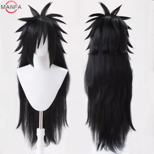 Imagen 2 del producto Pelucas de Cosplay Uchiha Madara, pelo sintético largo resistente al calor, pelucas de Anime + gorro de peluca