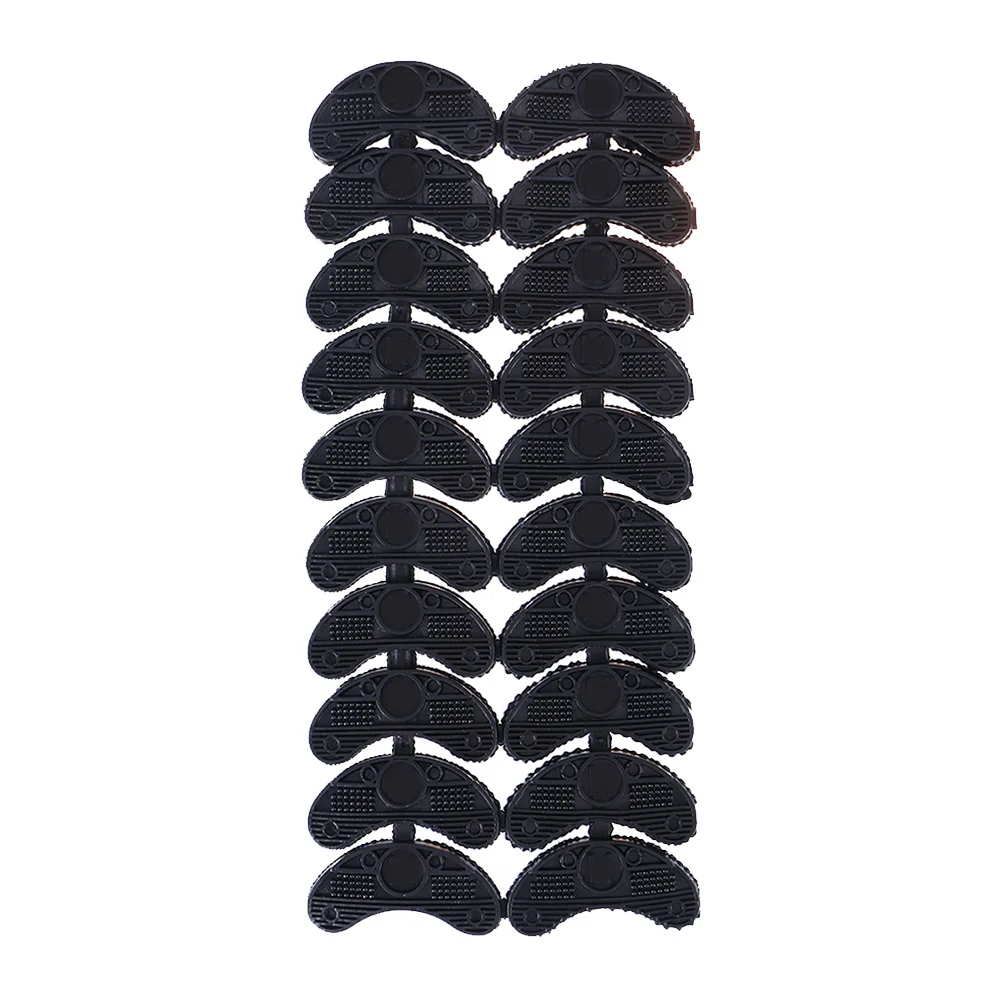 Coussinets de talon noirs, 20 pièces, Inserts arrière, protecteurs, semelles de coussin, doublures antidérapantes, caoutchouc épais, outils de soins des pieds durables