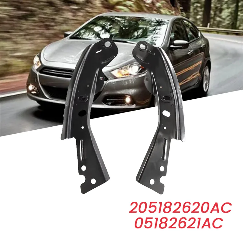 

2 PCS Car Headlight Upper Iron Bracket Black Car Accessories For Dodge Dart 2012-2017 05182620AC 05182621AC-N25R