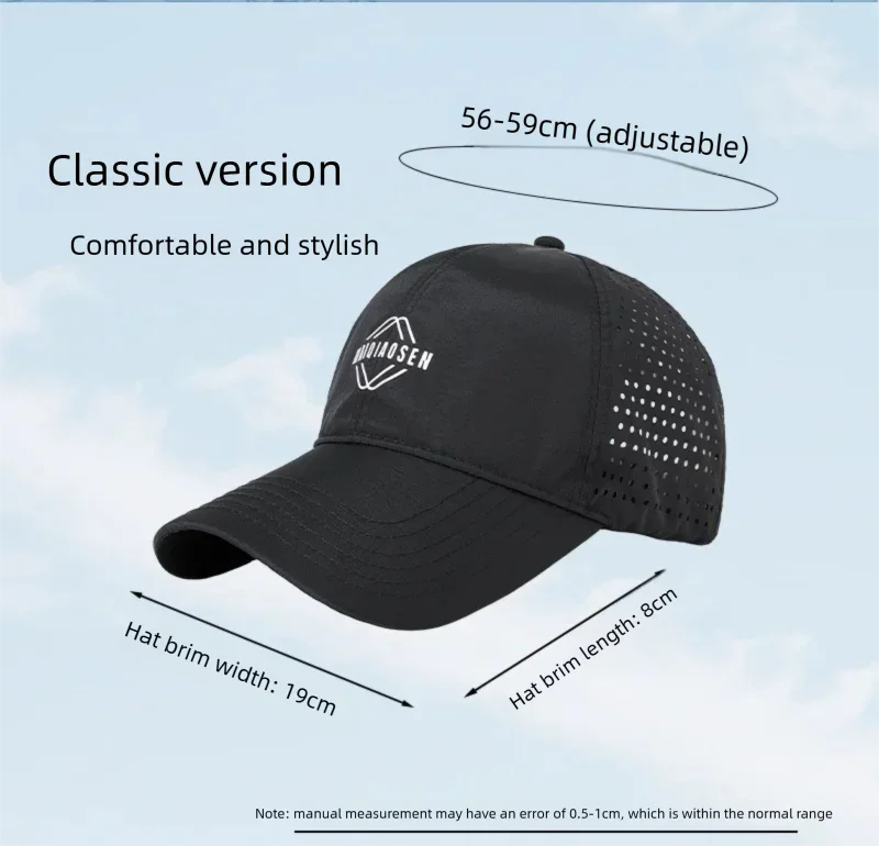 Berretti da baseball personalizzati all'ingrosso, berretti per copricapo, berretti da corsa, ad asciugatura rapida, protezione solare, berretti a becco d'anatra traspiranti, per esterni