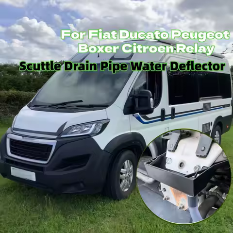 RV Scuttle Drain Pipe Water Deflector Motorhome Caravan External Drainage Protection For Fiat Ducato Peugeot Boxer Citroen Relay
