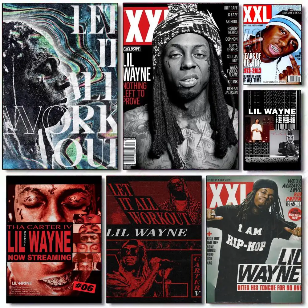 Lil Wayne Poster HD PVC Self Adhesive Wall Art - Waterproof Reusable For Home Office Cafe
