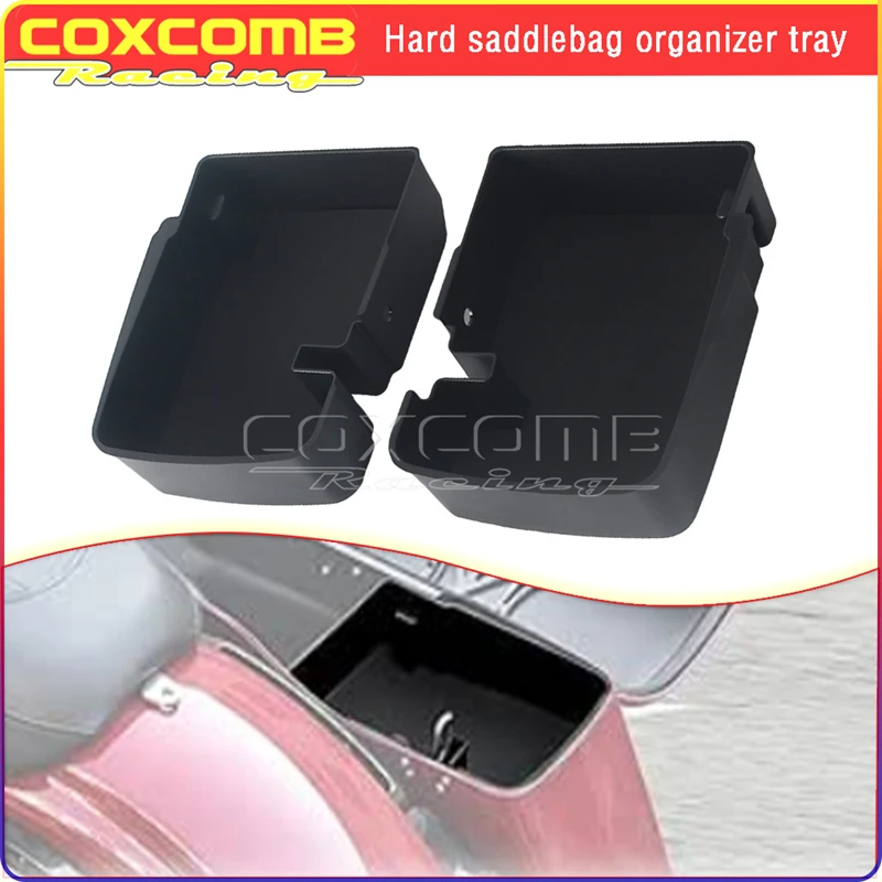 

Hard Saddlebag Organizer Storage Plastic Plate Left Right Holder Motorcycle Parts For Harley Touring Road King FLHT FLHX 2014-Up