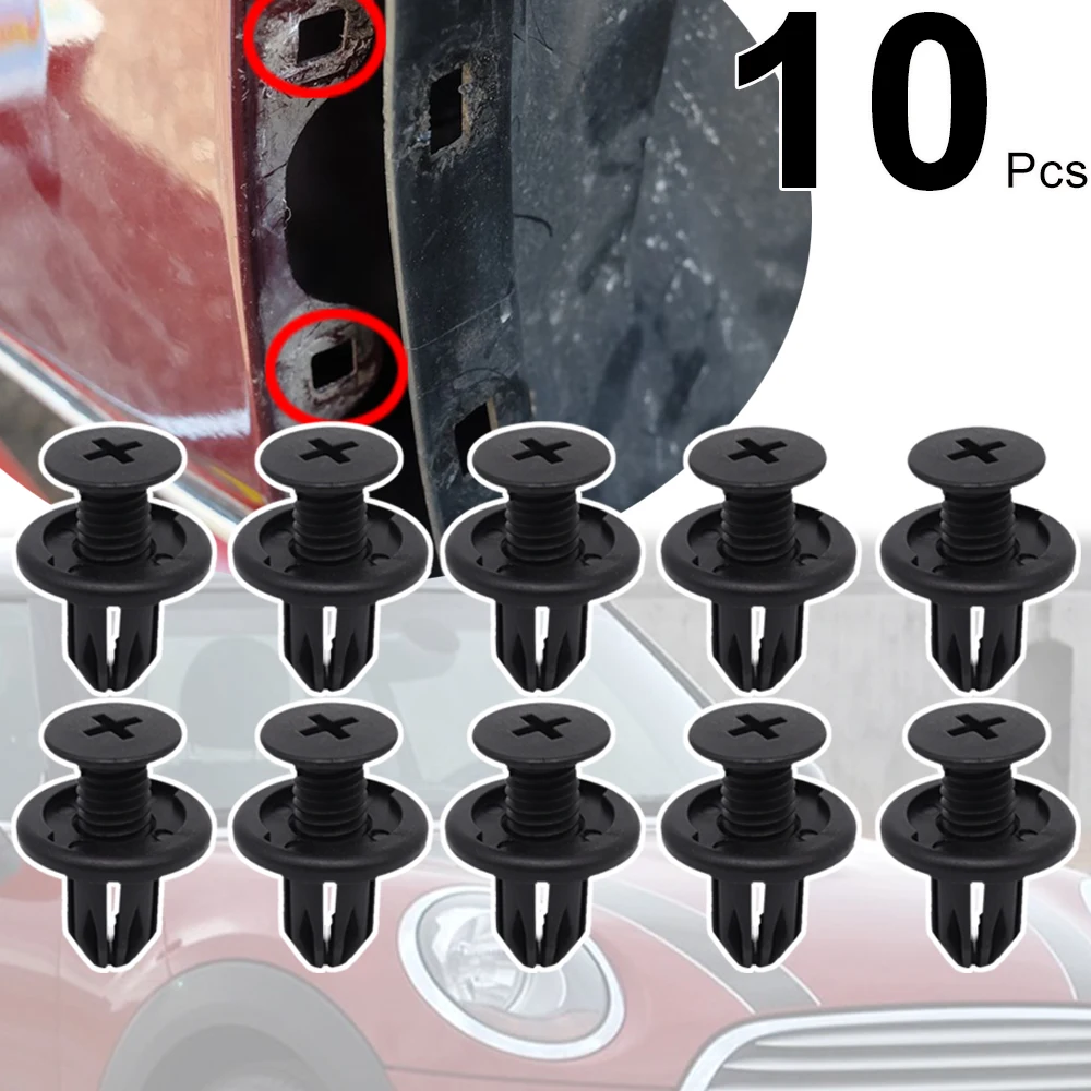 

10Pcs For Mini R50 R52 R53 R54 R55 R56 R57 R58 R59 R60 R61 2001 - 2017 Car Wheel Arch Lining Bumper Splashguard Side Skirt Clips