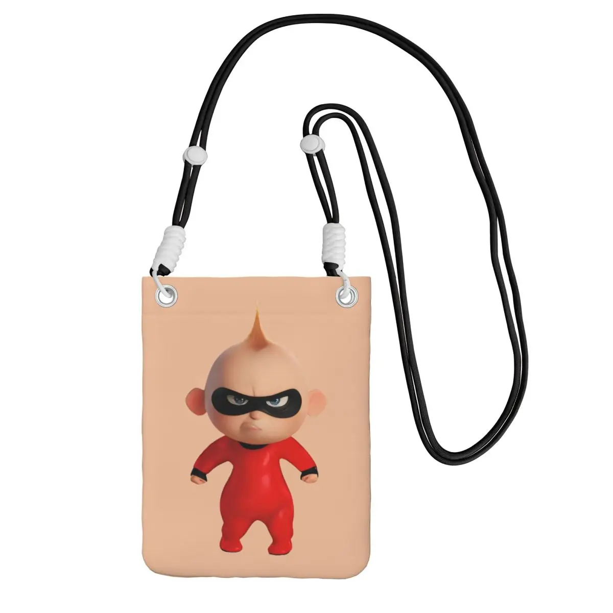 

Custom The Incredibles Mobile Phone Bag for Running Women Men Superhero Film Small Crossbody Purse Smart Phone Wallet With Strap