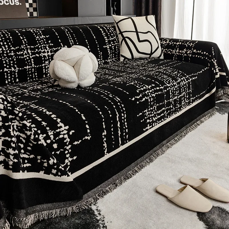 Chenille Sofa Cover Cloth Bohemian Premium Feeling Four Seasons Universal Sofa Cover Simple and Fashionable Sofa Blankets