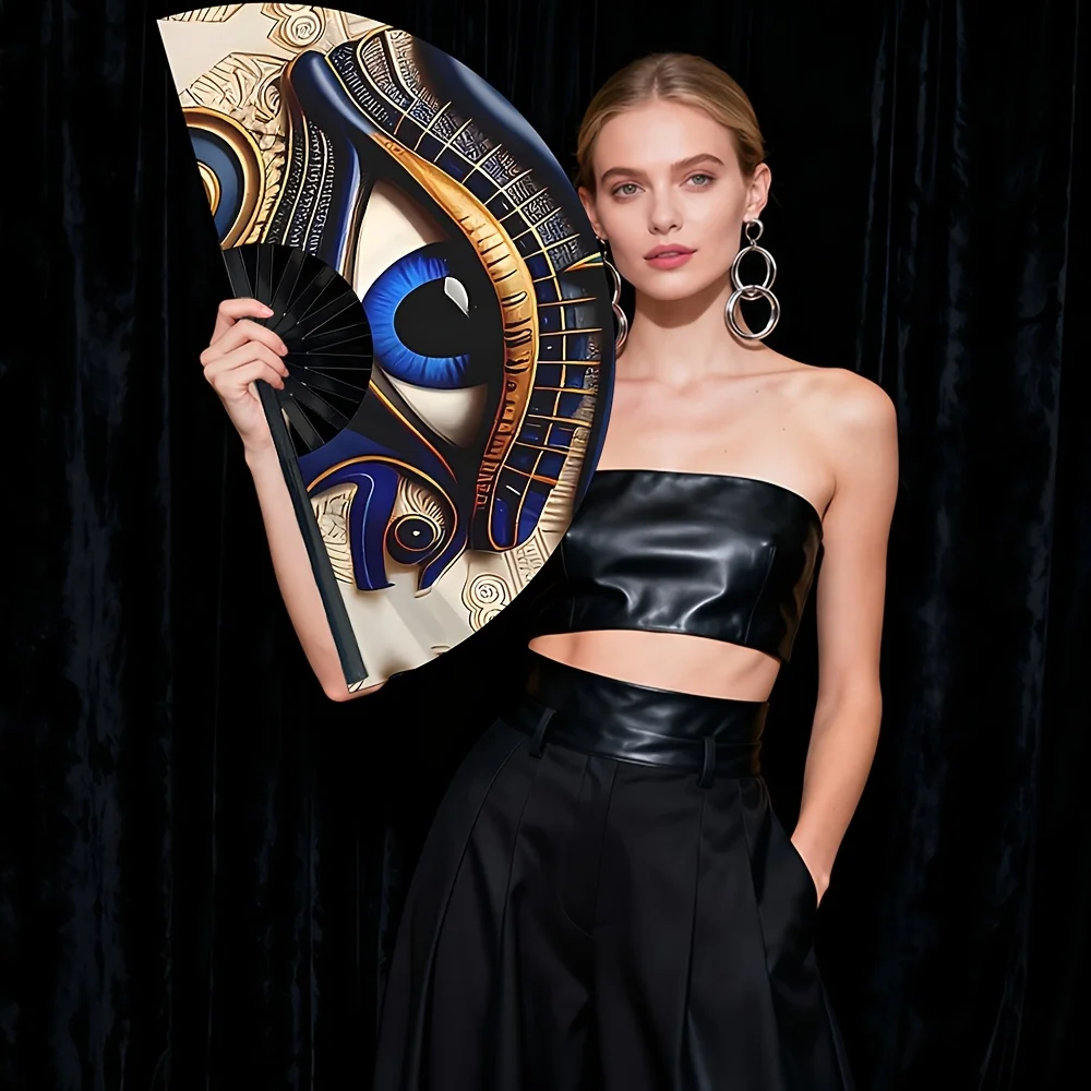 Egyptian Style Folding Fan, Suitable for Outdoor Activities, Small and Easy to Carry, Very Suitable for Hot Weather, Parties, Weddings, Dance Performances| Evening Events| Women's Folding Fan| Women's Accessories
