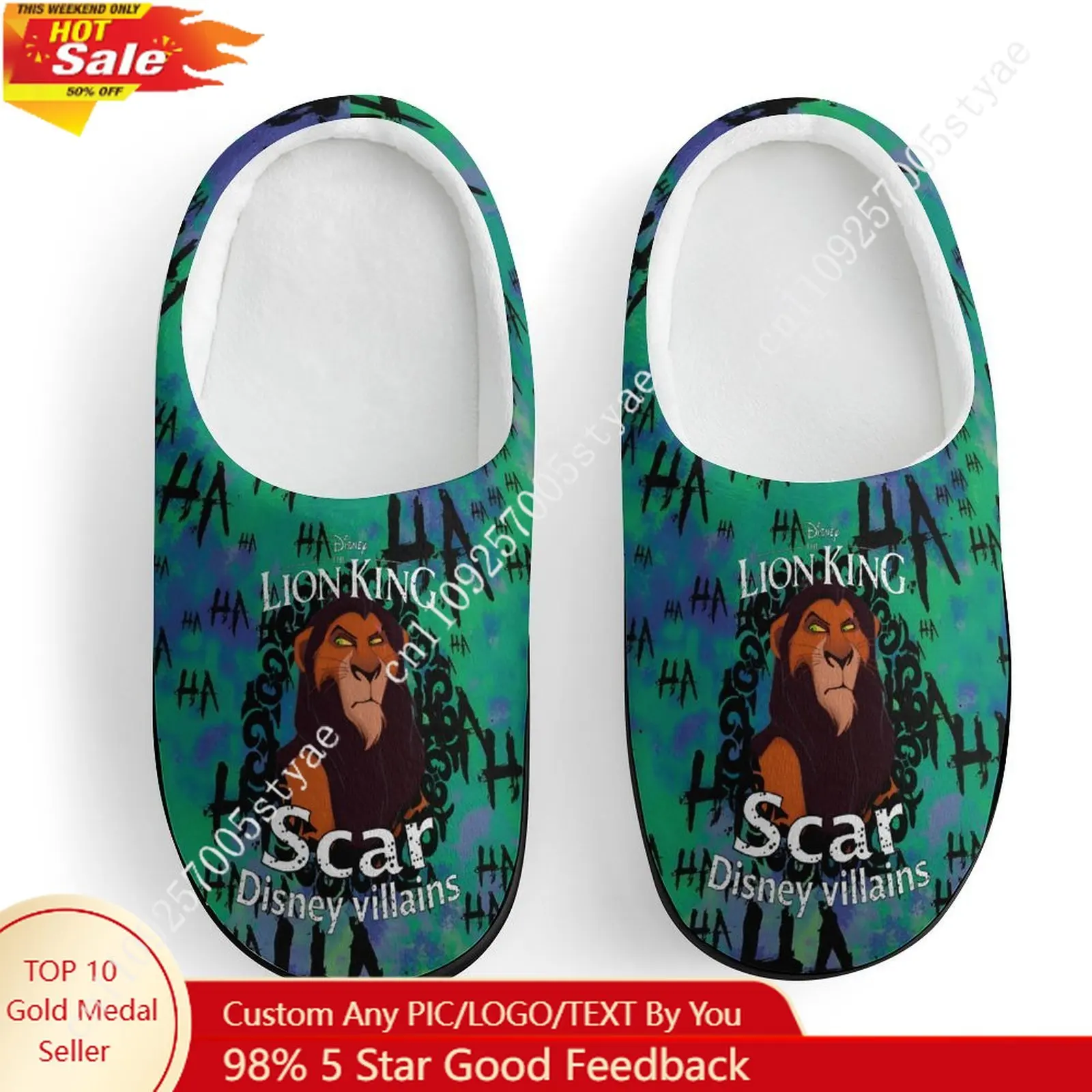 

Хлопковые тапочки Disney с милым мультяшным дизайном, изготовленные на заказ с вашим изображением, для мальчиков и девочек, унисекс, домашняя обувь