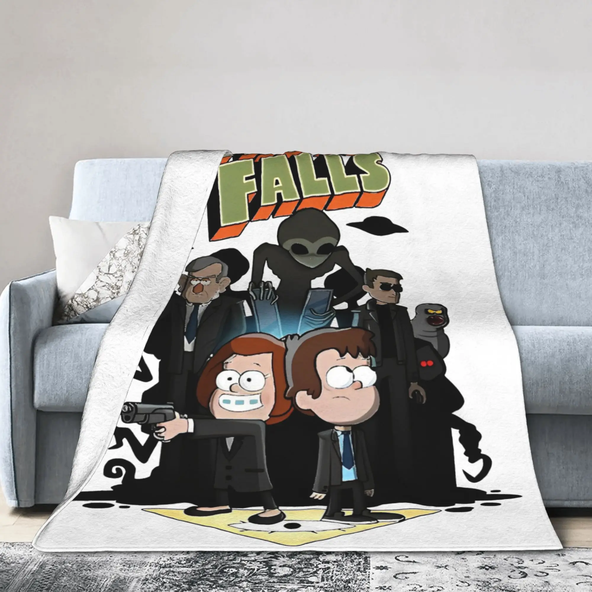

Одеяло Gravity Falls The X-Falls, фланелевое зимнее многофункциональное легкое одеяло для постельного белья, автомобильное постельное белье, пледы
